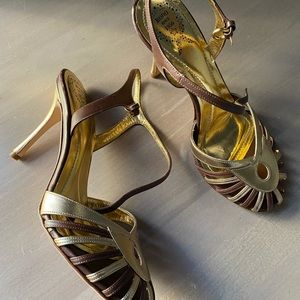 Metallic heels